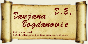 Damjana Bogdanović vizit kartica